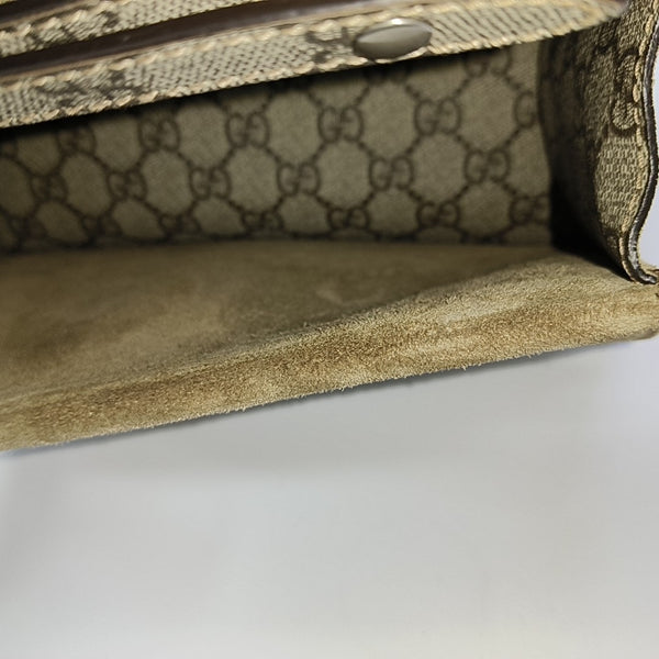 Dionysus Small Monogram Coated Canvas Beige
