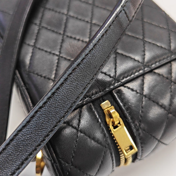 80'S VANITY Mini Quilted Lambskin Black
