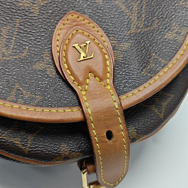 TAMBOURINE Monogram Coated Canvas Brown