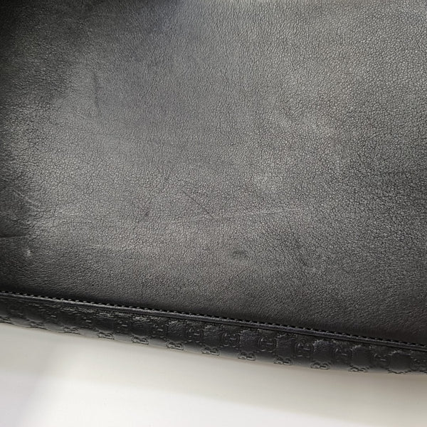 Monogram Calfskin Tote Bag Black