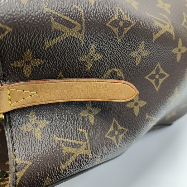 MONTAIGNE MM Monogram Coated Canvas Brown