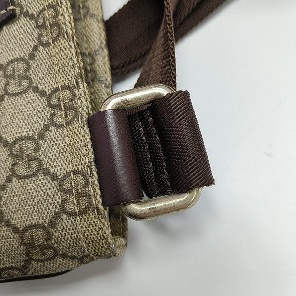Monogram Coated Canvas Crossbody Bag Beige