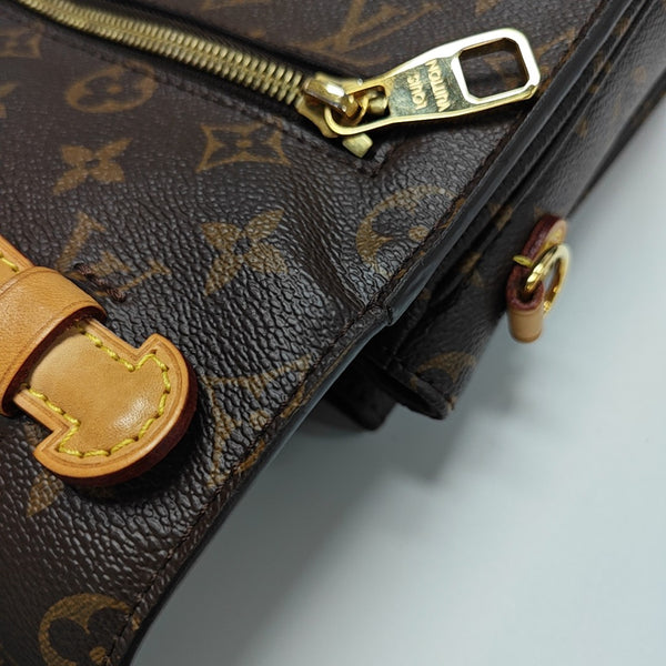 MÉTIS MM Monogram Coated Canvas Brown