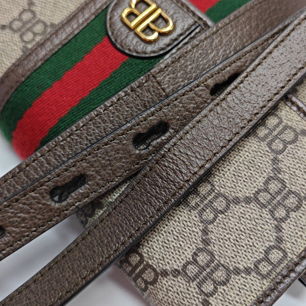 Coated Canvas Shoulder Bag Beige