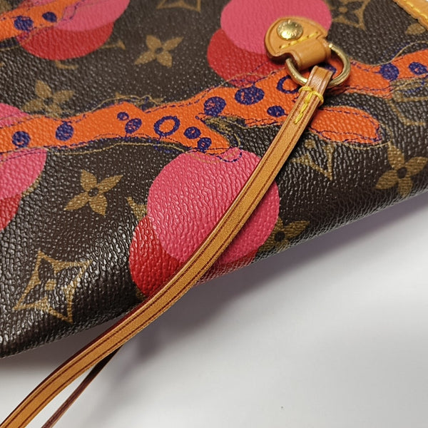 NEVERFULL MM Monogram Coated Canvas Brown