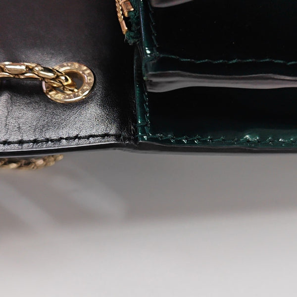 SERPENTI FOREVER Medium Quilted Patent Leather Green
