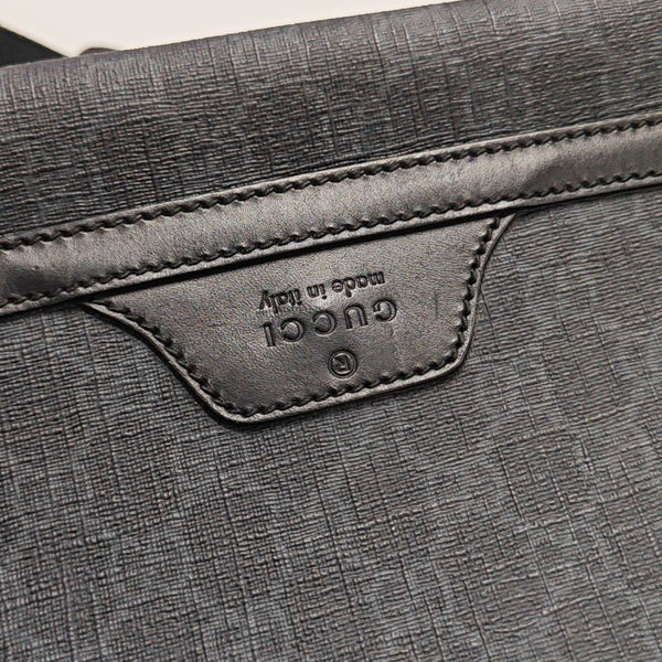 Monogram Coated Canvas Shoulder Bag Black