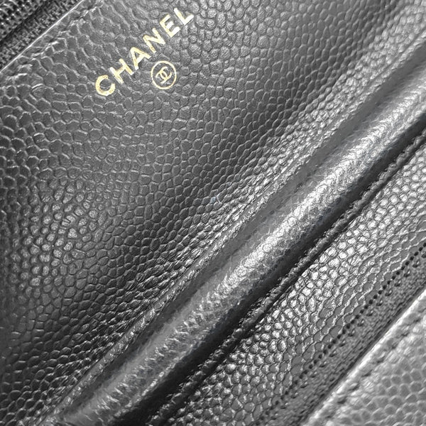 WOC Quilted Grained Calfskin Black