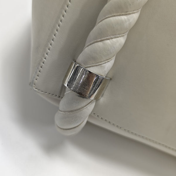 Calfskin Top Handle Bag White