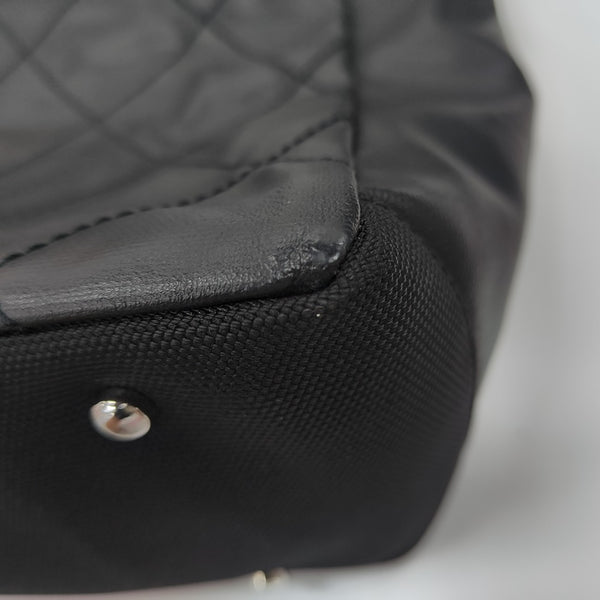 PARIS BIARRITZ Large Quilted Coated Canvas Black