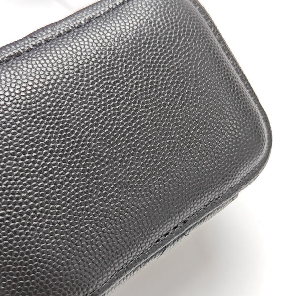 VANITY CASE Mini Quilted Grained Calfskin Black