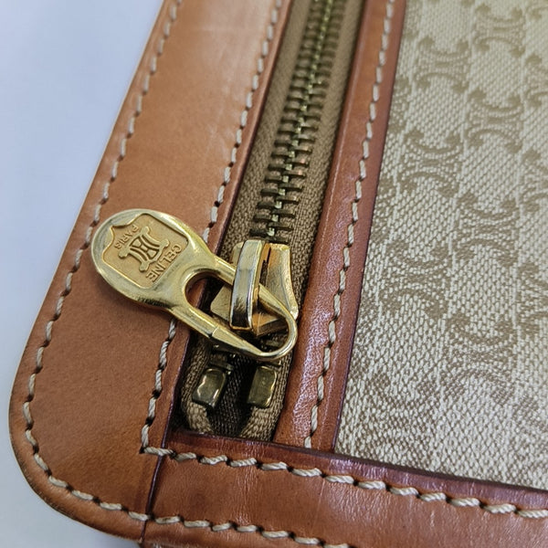 MACADAM CLUTCHES Coated Canvas Brown