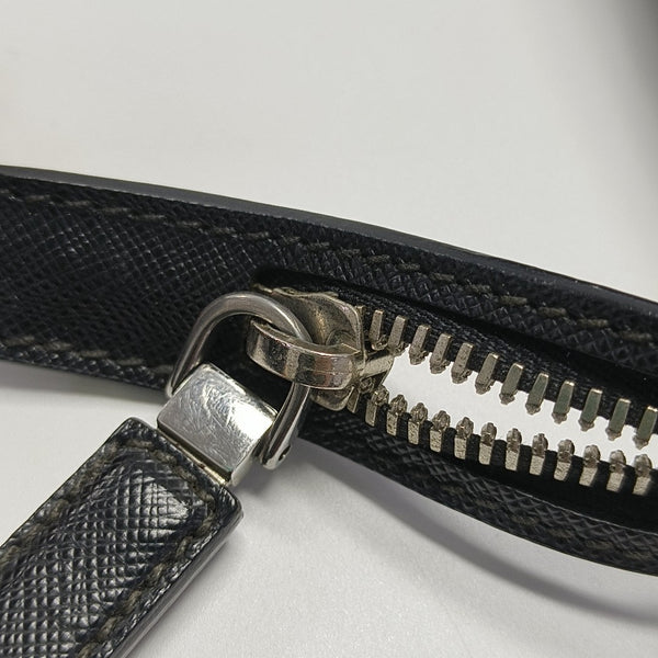 Saffiano Calfskin Top Handle Bag Black