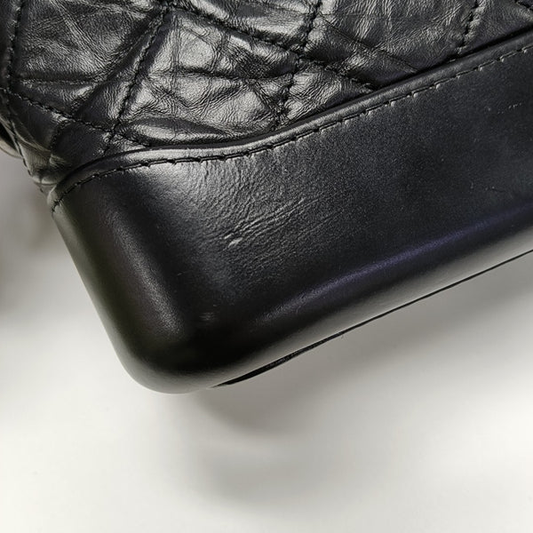 GABRIELLE Small Quilted Calfskin Black