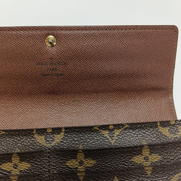 PORTE MONNAIE Monogram Coated Canvas Brown Wallet