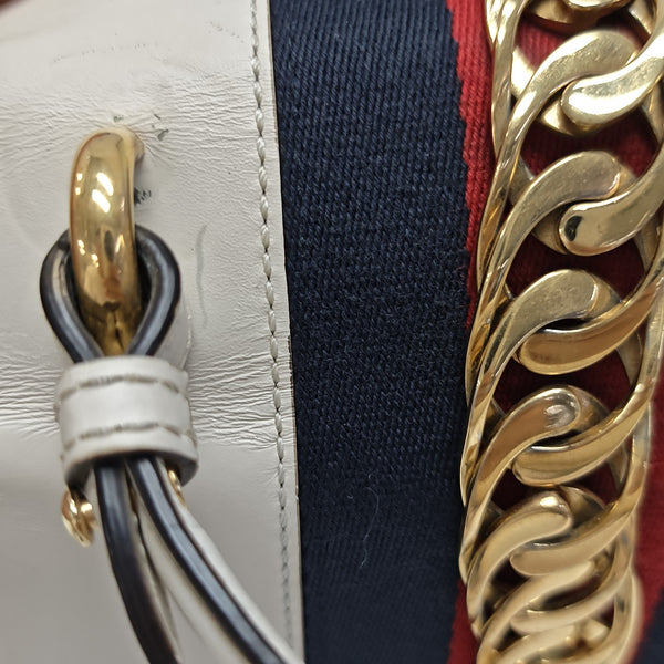 Sylvie Mini Calfskin White