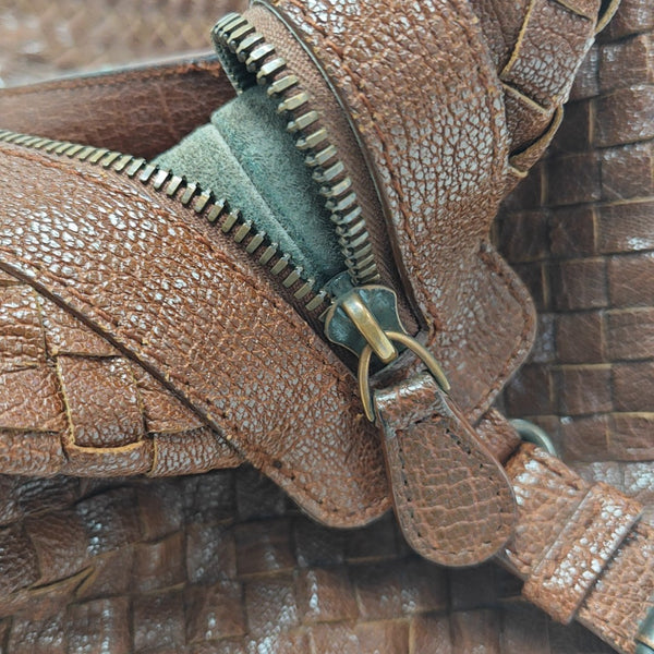 Calfskin Top Handle Bag Brown