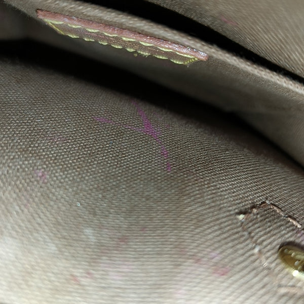 SAC PLAT Mini Monogram Coated Canvas Brown