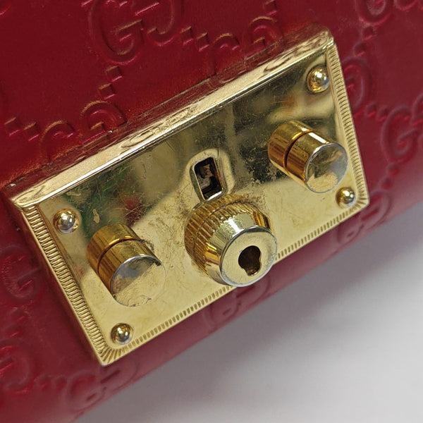 Padlock Small Monogram Calfskin Red