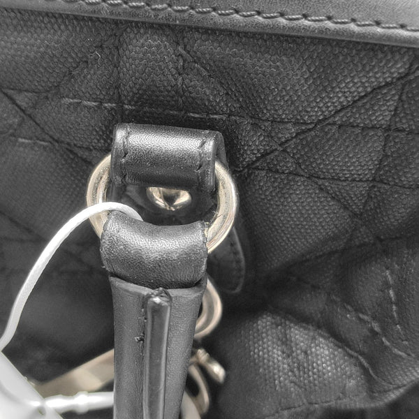 Cannage Coated Canvas Black