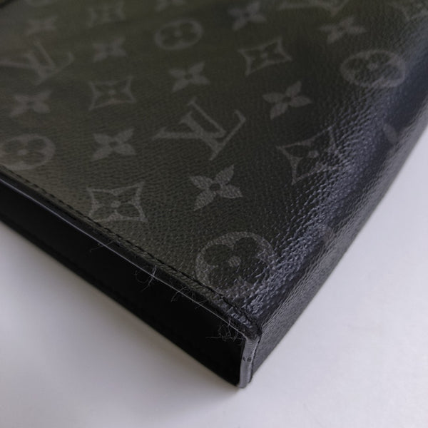 Pochette Voyag MM Monogram Coated Canvas Black