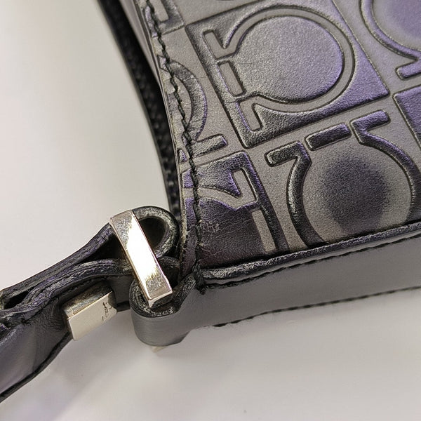 Calfskin Top Handle Bag Black