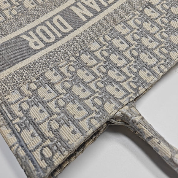 Book Tote Medium Oblique Canvas Gray