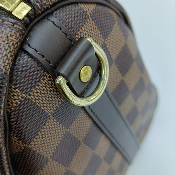 SPEEDY 25 Damier Ebene Coated Canvas Brown
