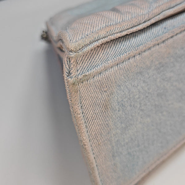 Crush Large Quilted Denim Blue