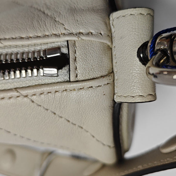 Blondie Mini Quilted Calfskin White