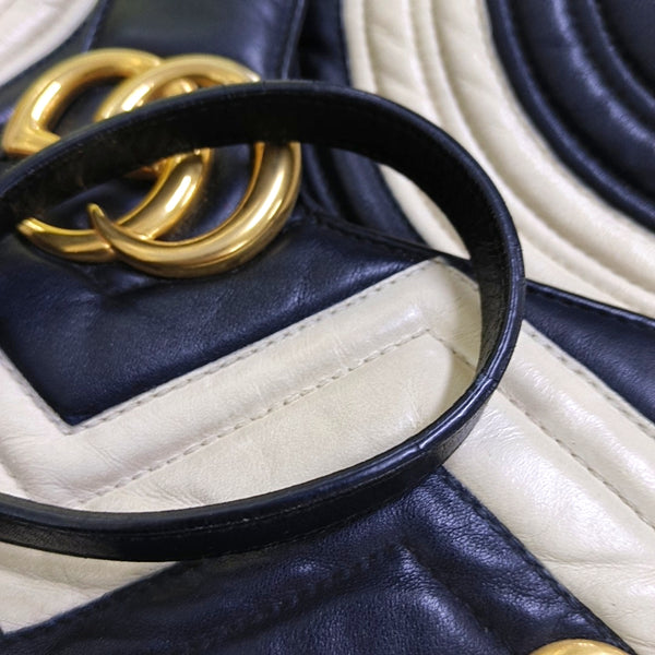 Authenticated pre-owned GG Marmont Medium Quilted Calfskin Multicolor - Crossbody Bag at Looply