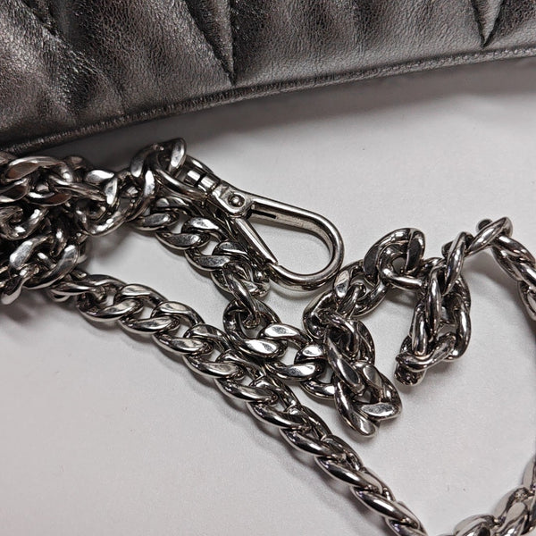 Two-Tone Waist Bag Special Material Silver