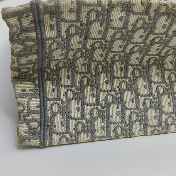 Book Tote Medium Oblique Canvas White