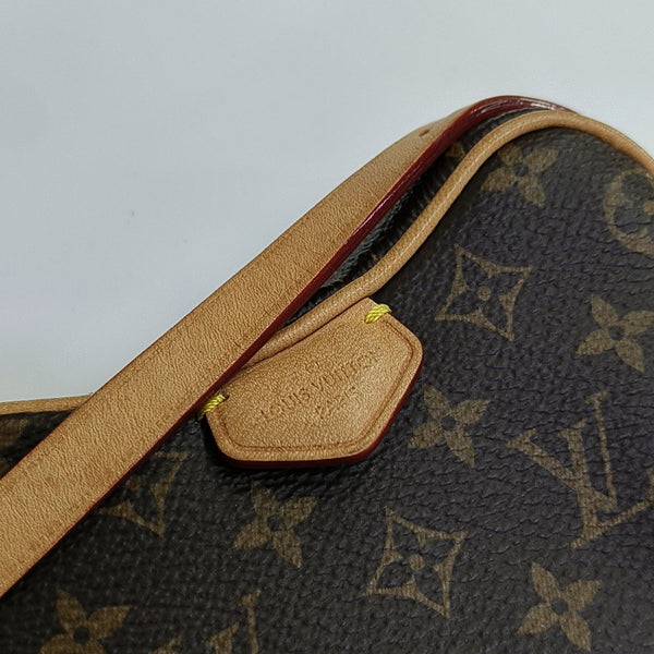 CROISSANT Monogram Coated Canvas Brown