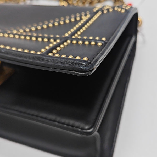 Diorama Small Cannage Calfskin Black