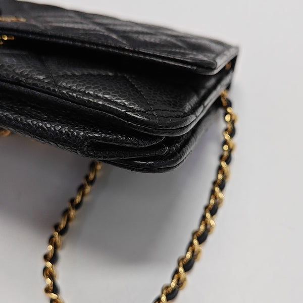 WOC Quilted Grained Calfskin Black