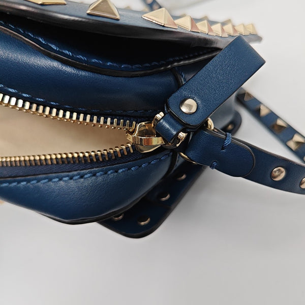 Calfskin Shoulder Bag Blue