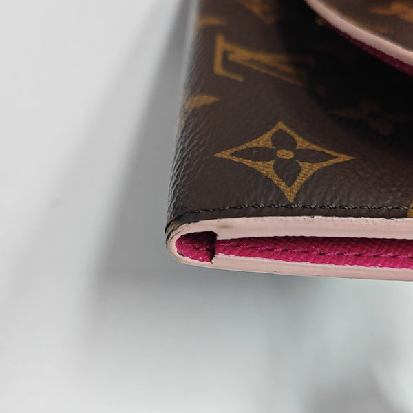 EMILIE Monogram Coated Canvas Brown Wallet