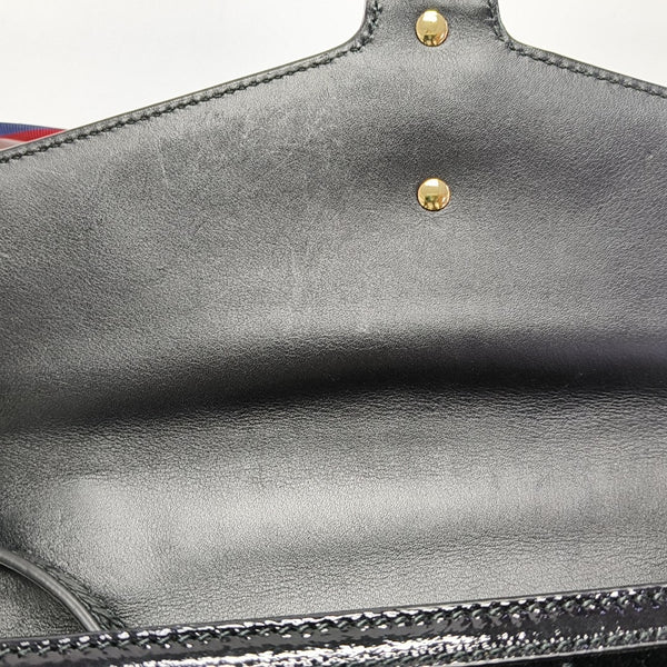 Sylvie Small Monogram Velvet Black