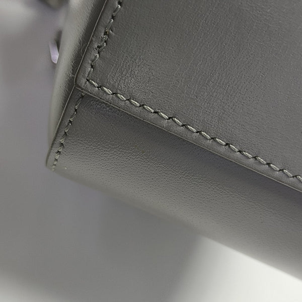 Calfskin Shoulder Bag Gray