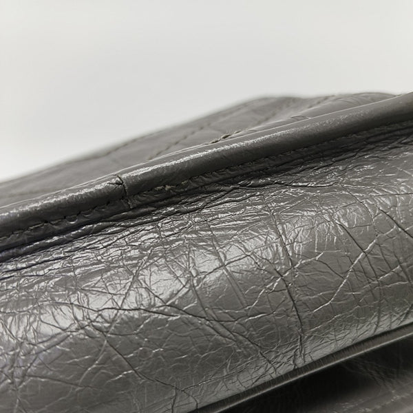NIKI Mini Chevron Calfskin Gray