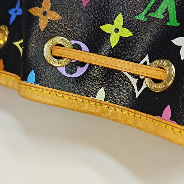NÉONOÉ MM Monogram Coated Canvas Black