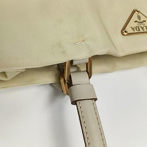 Nylon Tote Bag Beige