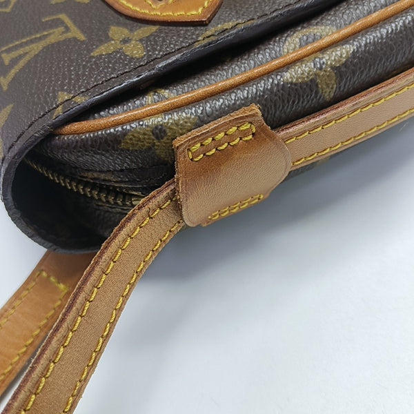 VINTAGE SAINT GERMAIN PM Monogram Coated Canvas Brown