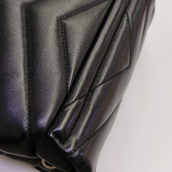 LOULOU Extra Small Chevron Calfskin Black