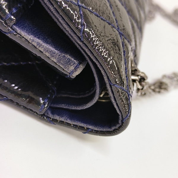 2.55 227 (jumbo) Quilted Patent Leather Blue
