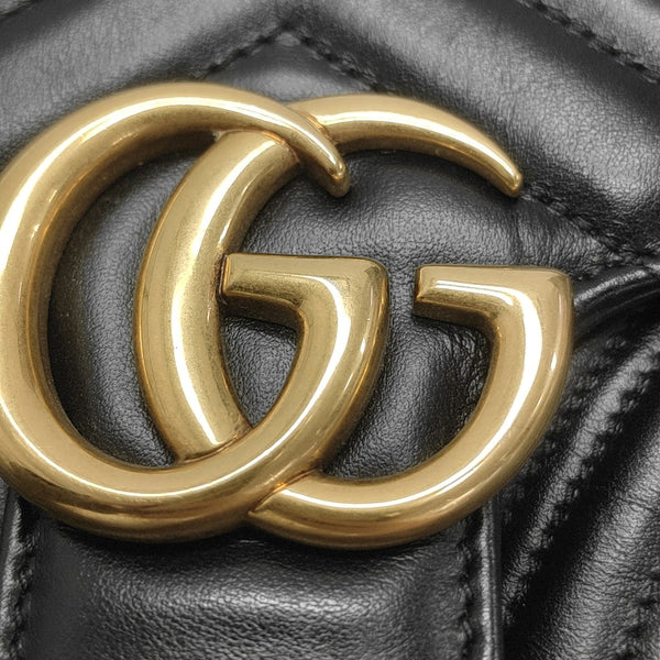 GG Marmont Medium Quilted Calfskin Black