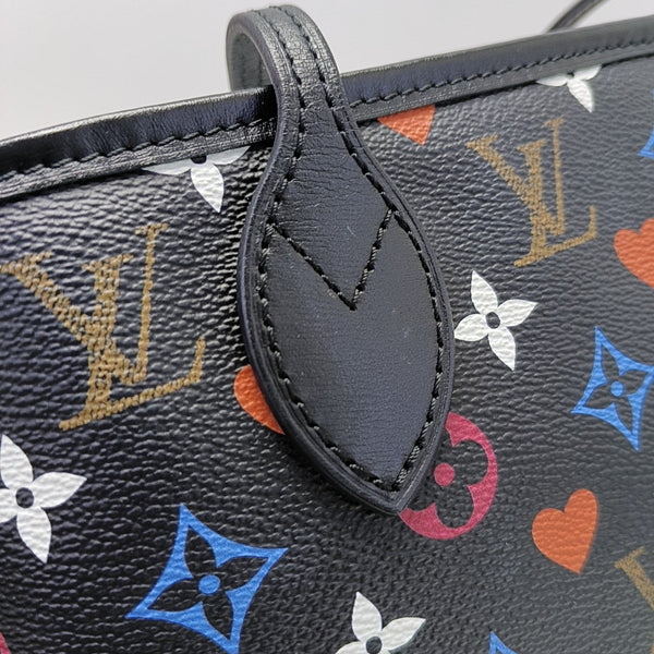 NEVERFULL MM Monogram Coated Canvas Black