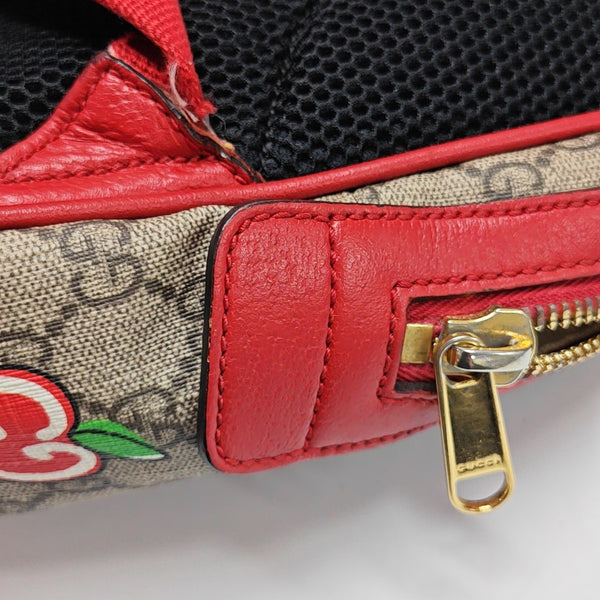 GG Supreme Small Monogram Coated Canvas Beige