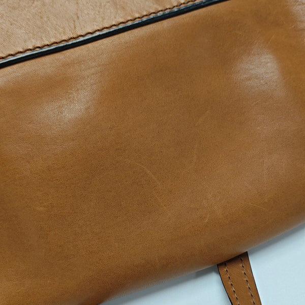 Calfskin Shoulder Bag Brown